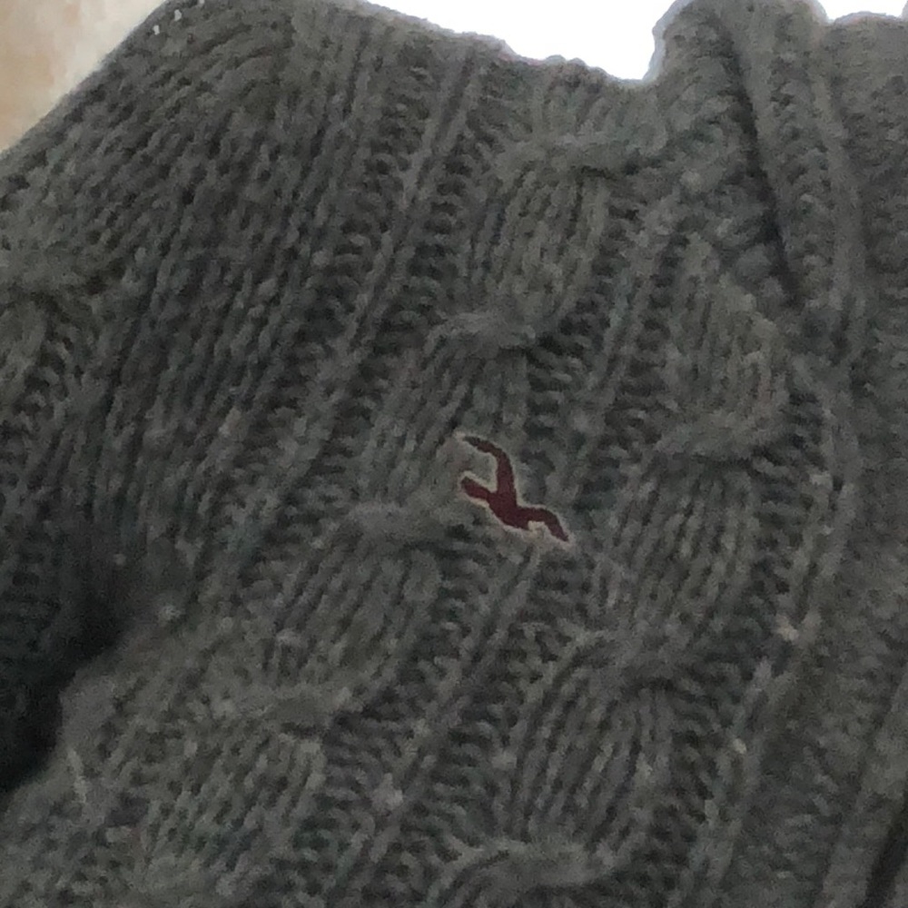 Grey Hollister sweater jacket